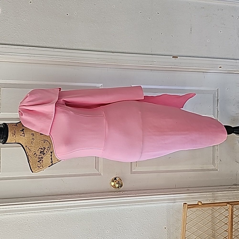 PINK DRESS WITH SHOULDER BOW